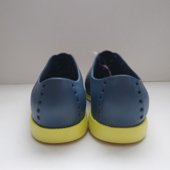 NEW BIION Men's Golf Shoes Oxford Spikeless Blue Yellow Resortwear Outdoor Shoes - Picture 5 of 10